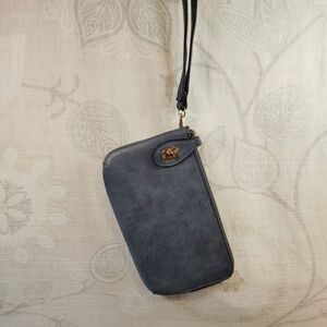 Elegant Blue Wristlet Clutch